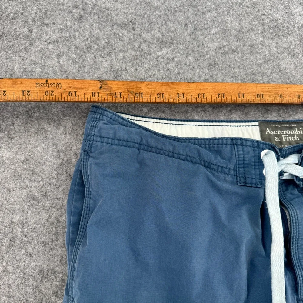 Abercrombie & Fitch Swim Trunks Mens XL Cargo Board Shorts Blue EUC